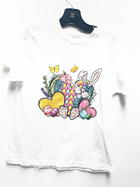 Kids White Short Sleeve Easter T-Shirts Shirley Ollison