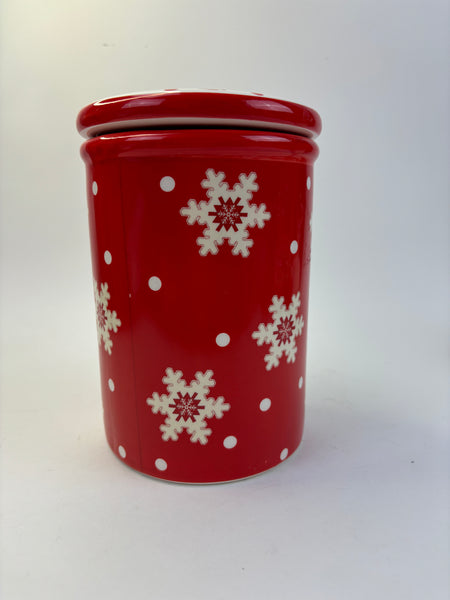 Christmas Canister With Chalkboard: RUDOLPH REINDEER 6.5”x4.75”