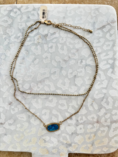 Double Chain Necklace 18” w/Charm with 3” extension OhhMy! Gifts and Things, LLC