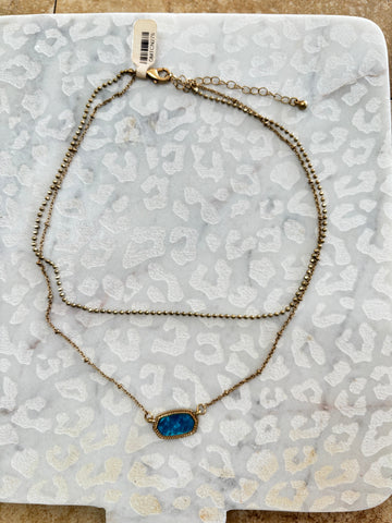 Double Chain Necklace 18” w/Charm with 3” extension OhhMy! Gifts and Things, LLC