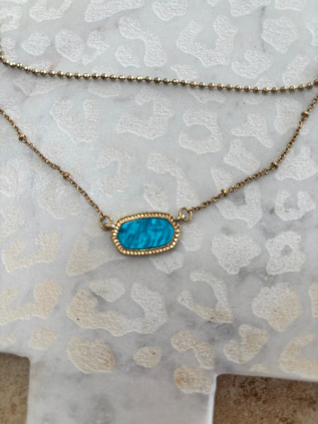 Double Chain Necklace 18” w/Charm with 3” extension OhhMy! Gifts and Things, LLC