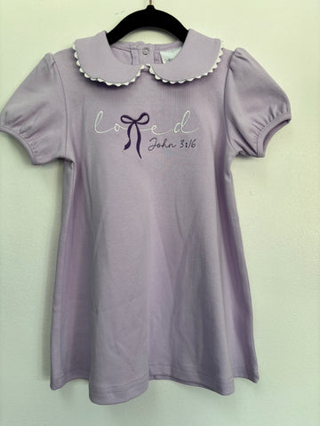 Purple Loved John 3:16 dress OhhMy! Gifts and Things, LLC