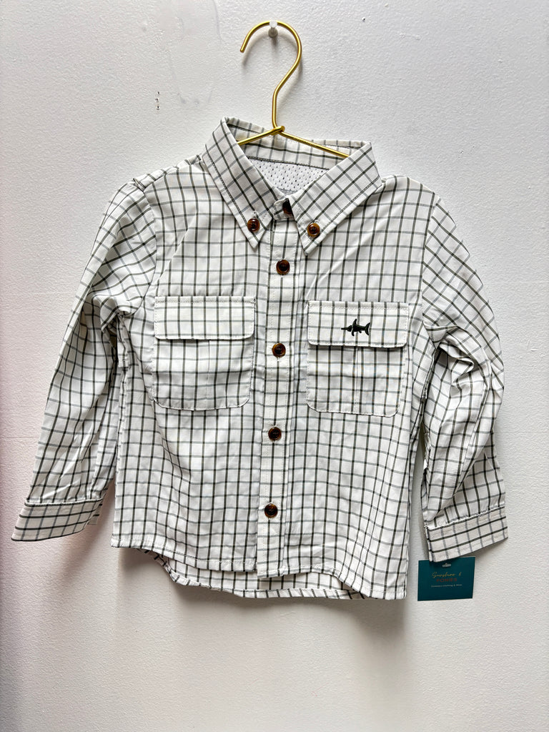 Saltwater boys Flagler, fishing shirt, olive 