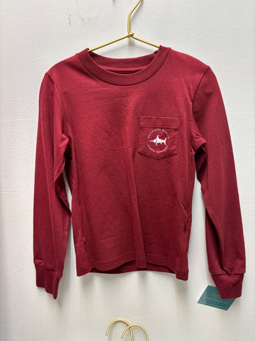 Saltwater boys -maroon Labrador T-shirt, long sleeve 