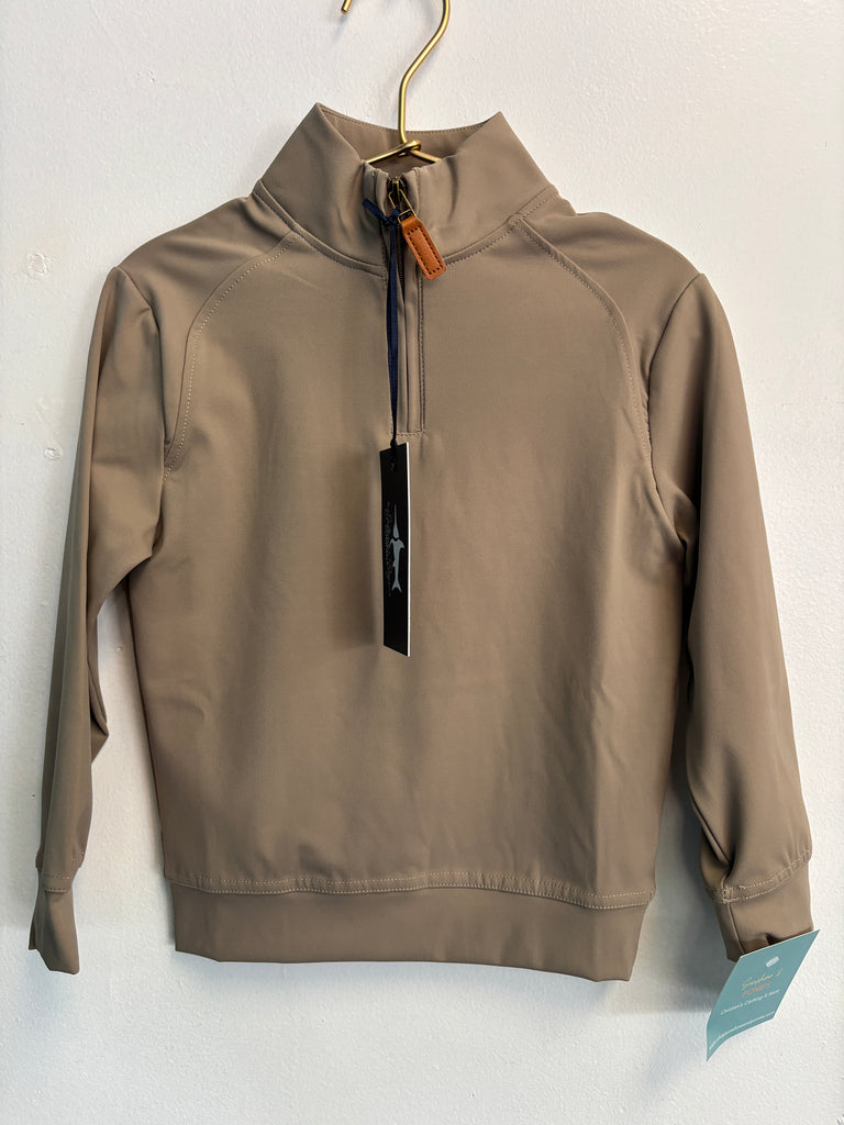 Saltwater boys quarter zip khaki long sleeve