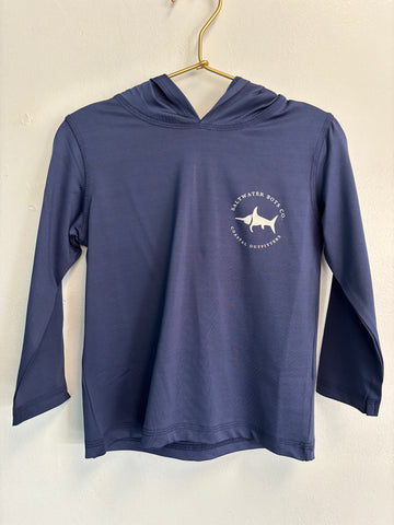 Navy fish flag fishing hoodie 