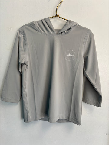 Gray shark flag fishing hoodie OhhMy! Gifts and Things, LLC