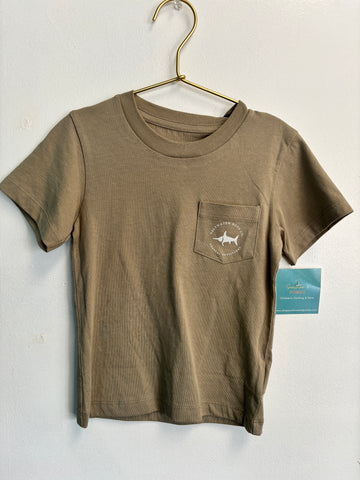 Tan buck T-shirt, short sleeve with pocket 