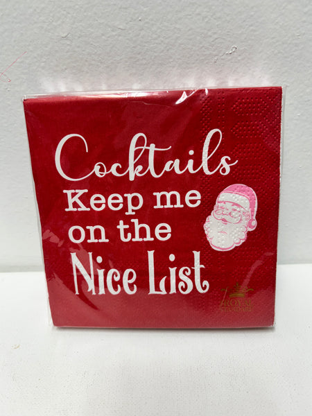Christmas Cocktail Napkins Amanda Queen