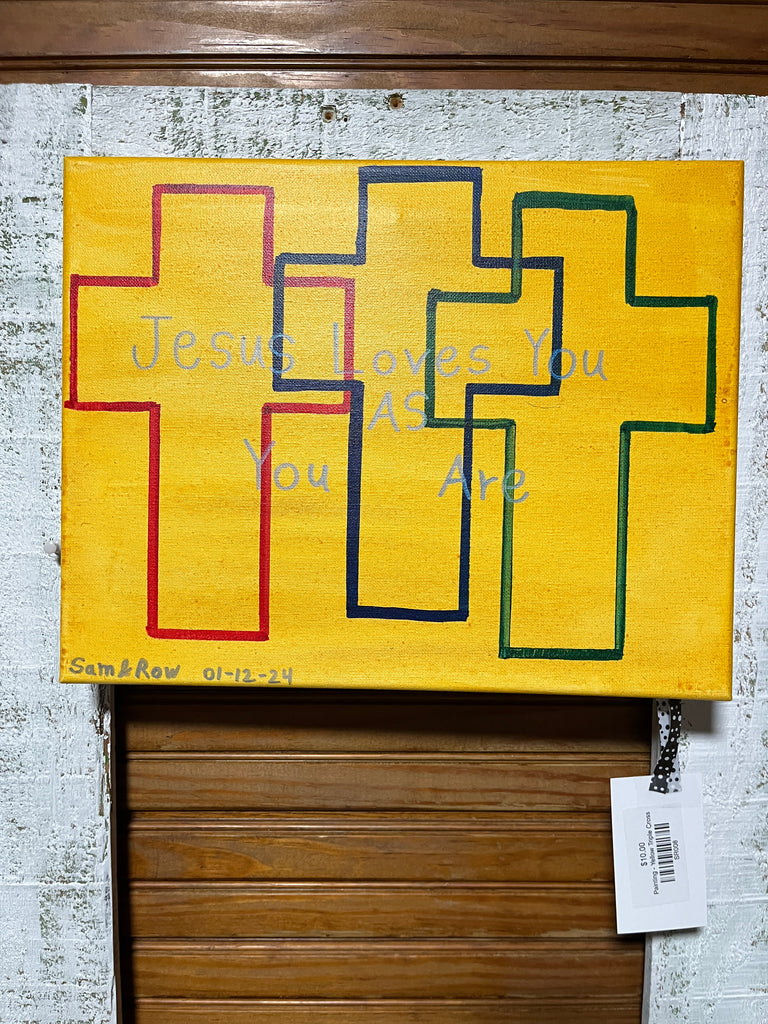 Painting - Yellow Triple Cross