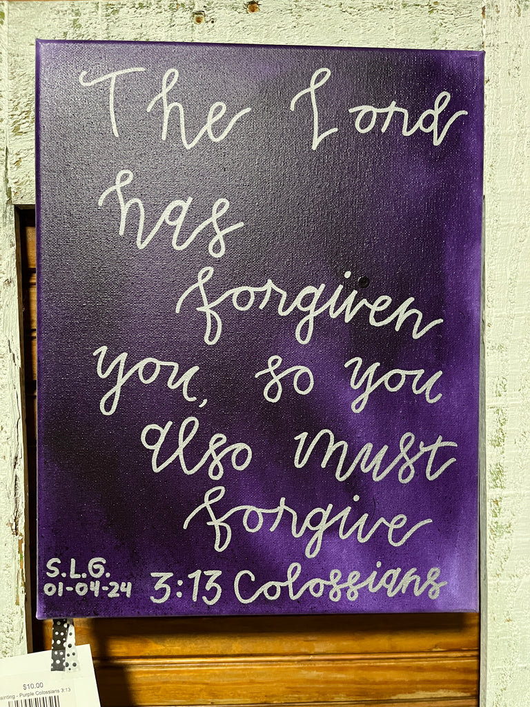 Painting - Purple Colossians 3:13