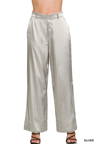 Zenana Silk Pants OhhMy! Gifts and Things, LLC