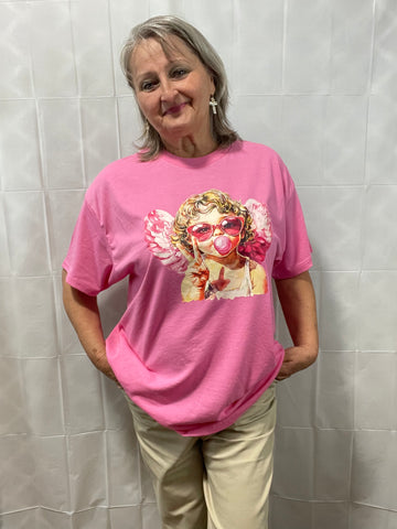 Pink Cupid T-Shirts w/bubble-Adult Xl & 2X