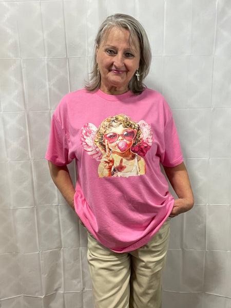 Pink Cupid w/bubbles T-Shirts-XL & 2X