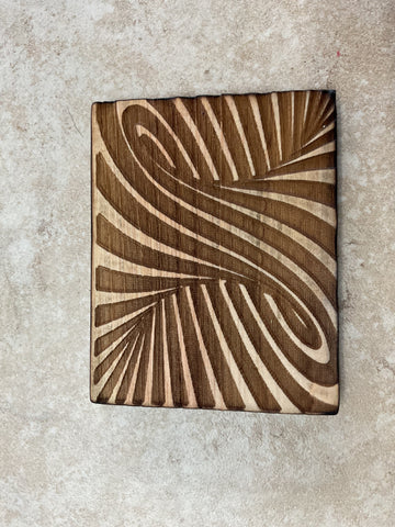 4 1/2"x 3 1/2" Abstract Lasered Wood Shelf Sitter Rick Dantzler