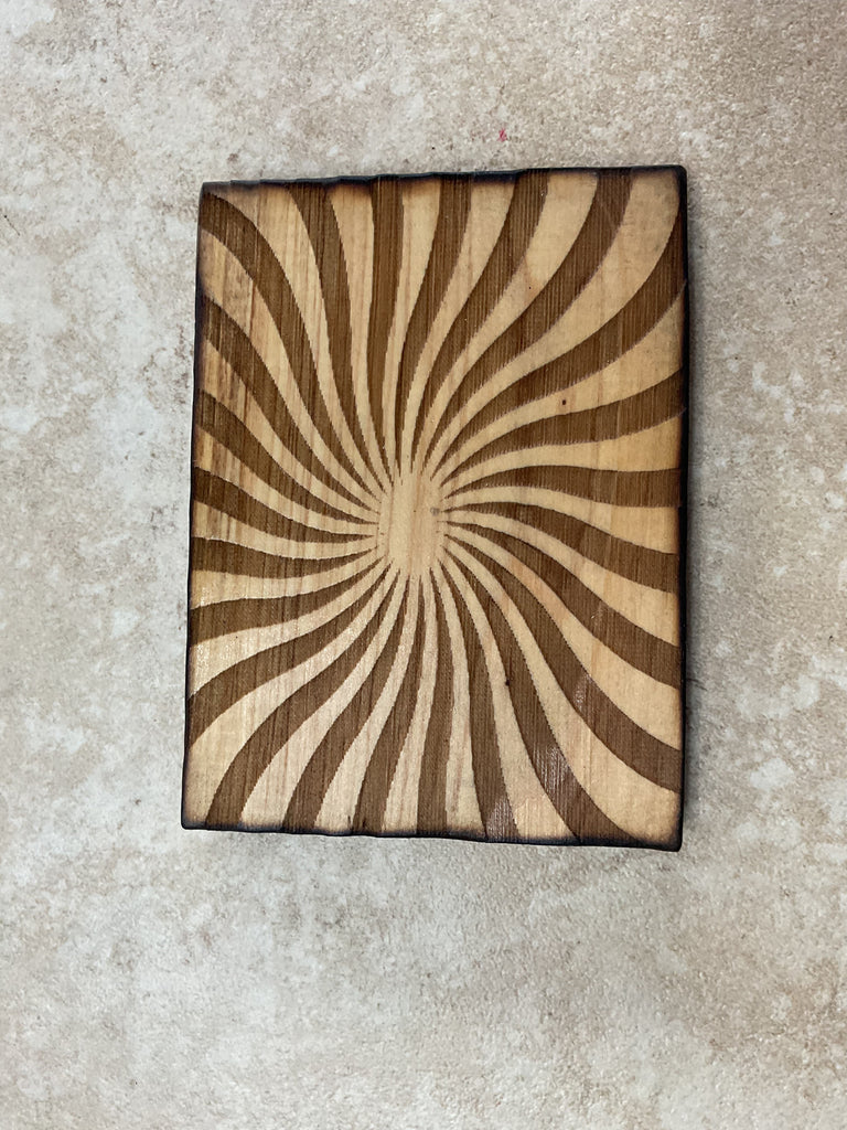 4 1/2"x 3 1/2" Abstract Lasered Wood Shelf Sitter Rick Dantzler
