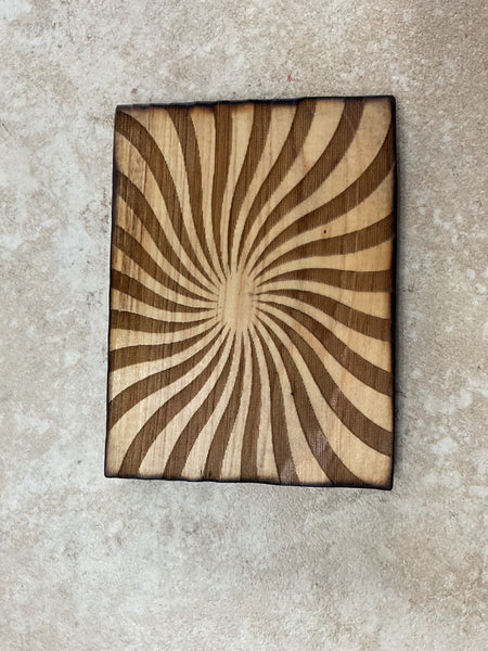 4 1/2"x 3 1/2" Abstract Lasered Wood Shelf Sitter Rick Dantzler