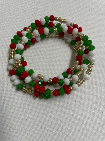 Christmas Multi Color stack Bracelet