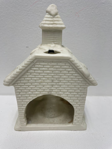 5"x3" White Church candle holder