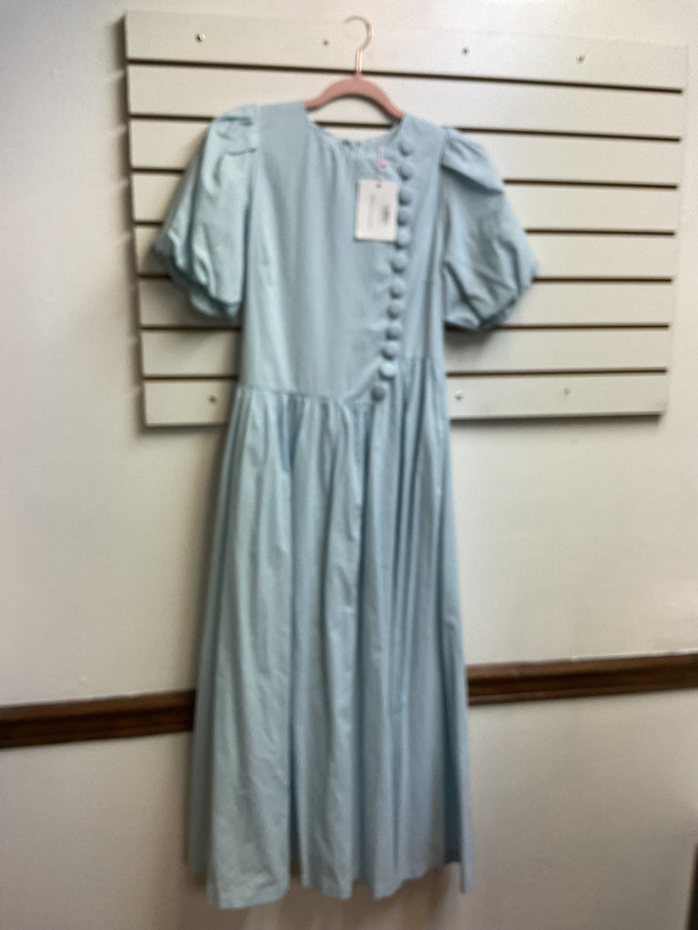 TCEC Light Blue Maxi Dress with Front Button Detail & Zip-Up Back Landon Ramsey-Maria Briones