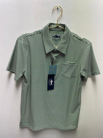 Saltwater boys Green Short Sleeve Performance Polo