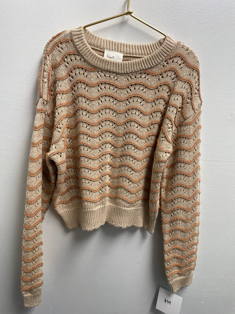 Heart & Arrow Oat twill wavy Sweater