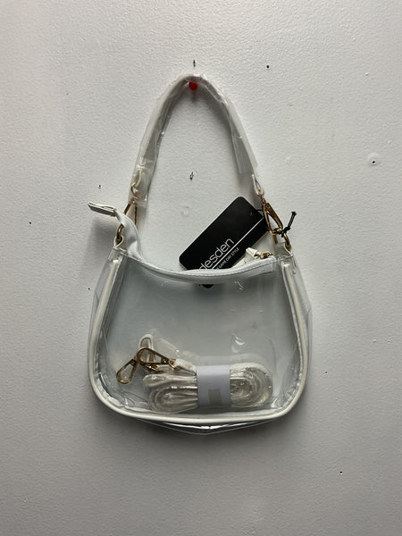 8"x6" Cresent Shape Clear tote bag w/strap OhhMy! Gifts and Things, LLC
