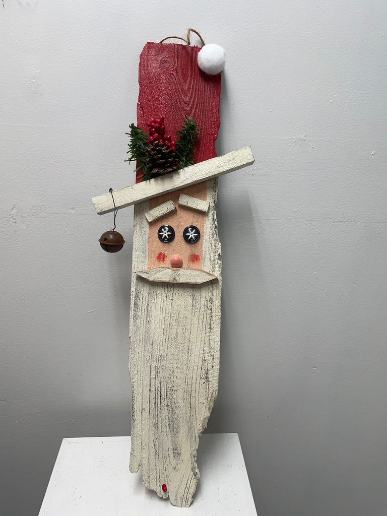 29"Tall Driftwood Santa w/bell Wall Decor