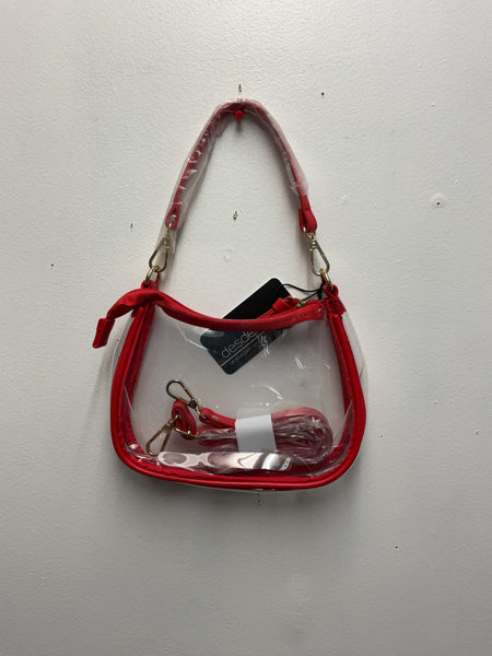 8"x6" Cresent Shape Clear tote bag w/strap OhhMy! Gifts and Things, LLC