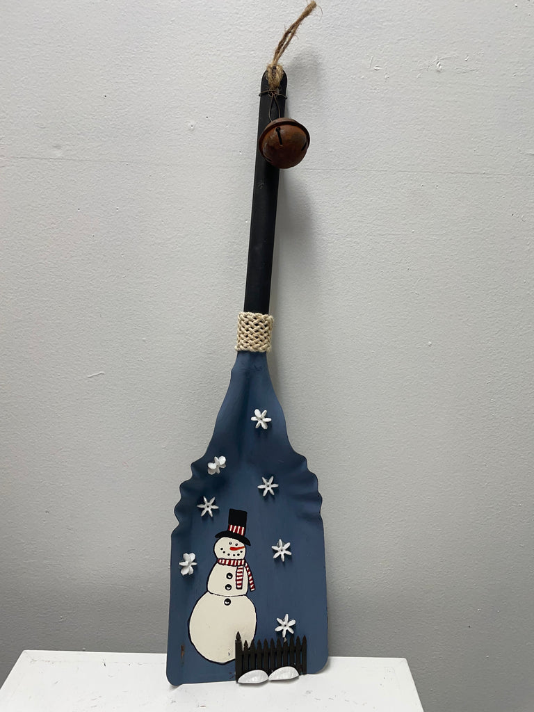 5"x19" Coal Shovel w/Snowman Christmas Decor