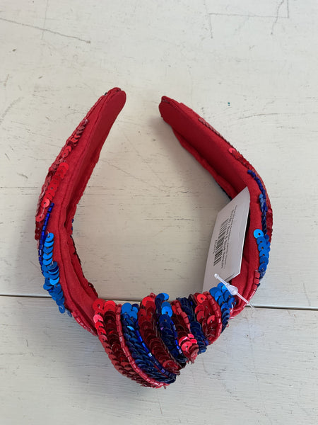 Red White & Blue Headbands | Patriotic Sequin & Beaded Styles Amanda Queen