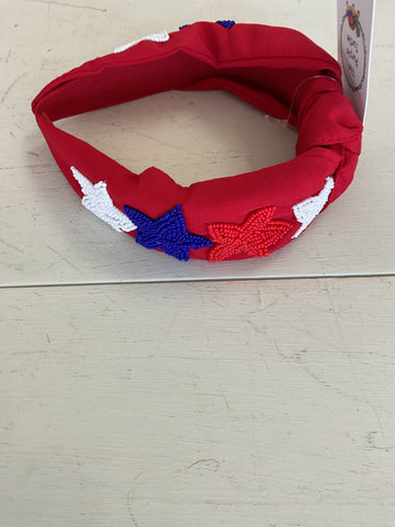 Red White & Blue Headbands | Patriotic Sequin & Beaded Styles Amanda Queen