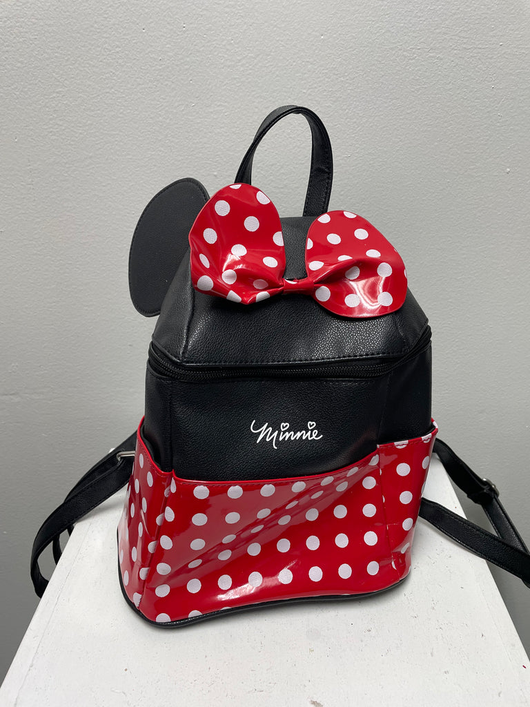 Daniellle Nicole Kid's Black/Red white polka dot Minnie Backpack