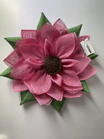 20"x20" Pink/Lime Poinsette wreath