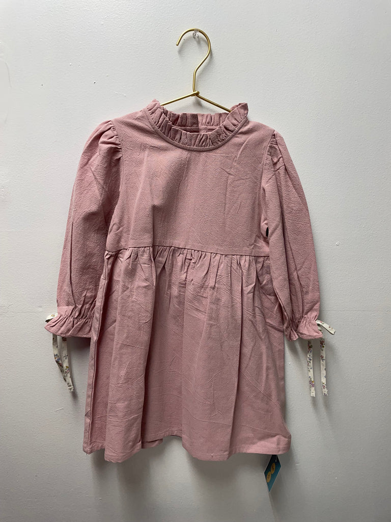 Petite Moss Rose June Dress /bow on elastic sleeve