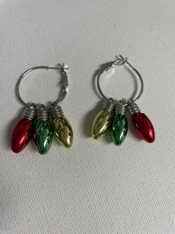 Christmas Lights Dangle Earrings