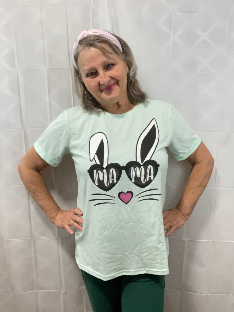 "SomeBUNNYs Mama" Mint T-Shirt