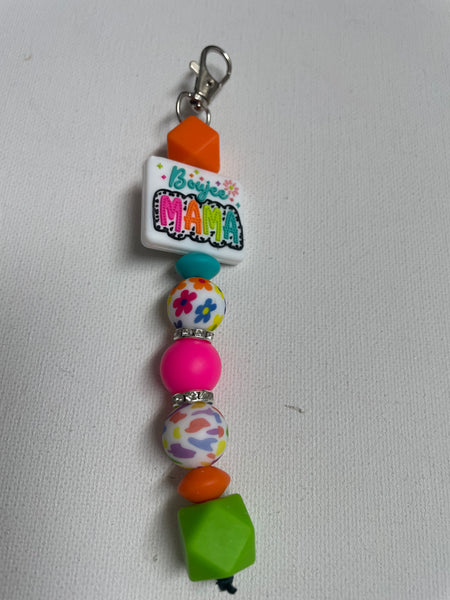 Mama Multi color Keychains-6"long Bougee Mama