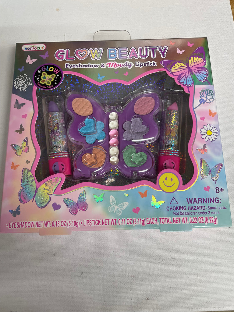Kid's Glow Beaty eye shadow & lipstick 3piece
