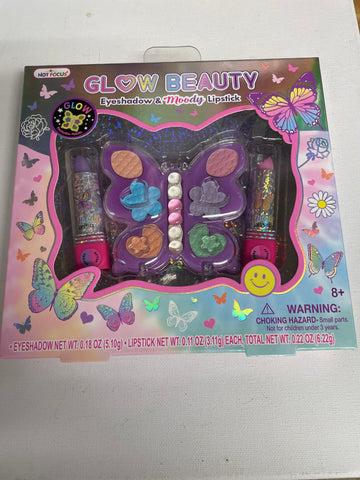Kid's Glow Beaty eye shadow & lipstick 3piece