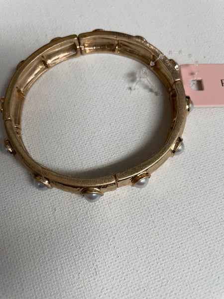 Penny Line gold/pearl Bracelets-thick