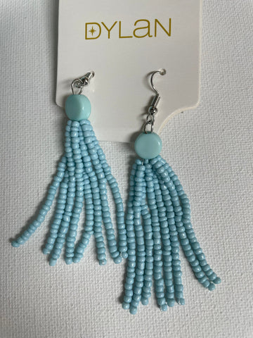Lotus 3" Beaded Dangle Earrings | Boho Statement Jewelry Amanda Queen