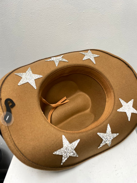 C.C. Cowboy Hats w/stars-tan