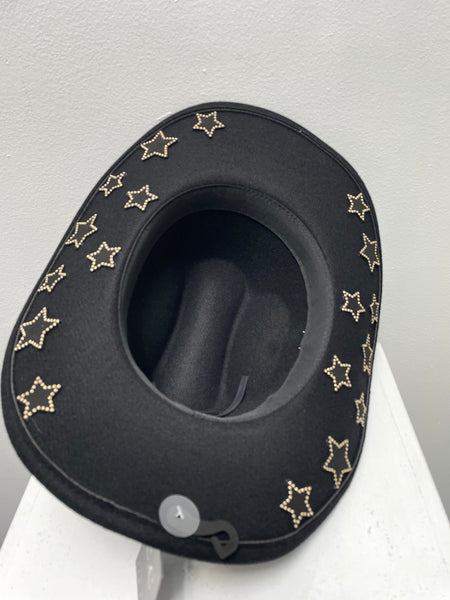 C.C. Cowboy Hats w/stars-black
