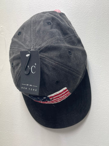 C.C. Black Ball Cap w/American Flag
