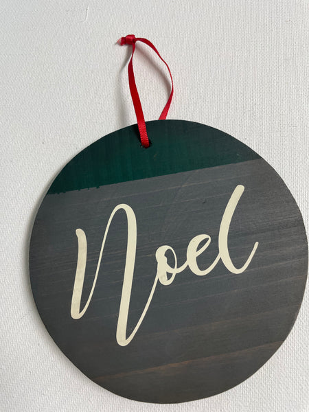 5"Round Wood Christmas Ornaments" Western S Chicks & Ts