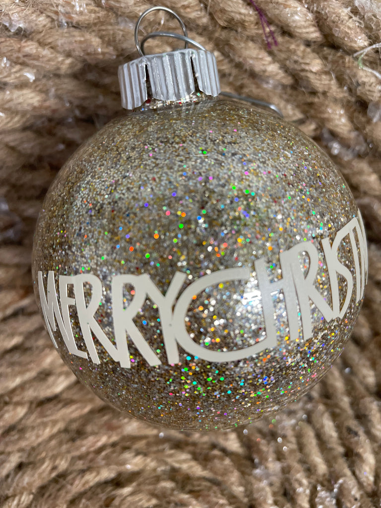 3" Round Christmas glitter Ornaments OhhMy! Gifts and Things, LLC