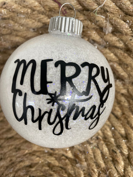 3" Round Christmas glitter Ornaments OhhMy! Gifts and Things, LLC