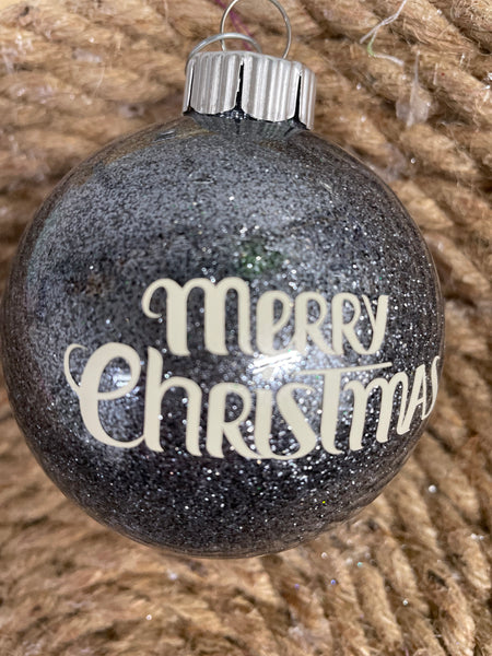 3" Round Christmas glitter Ornaments OhhMy! Gifts and Things, LLC