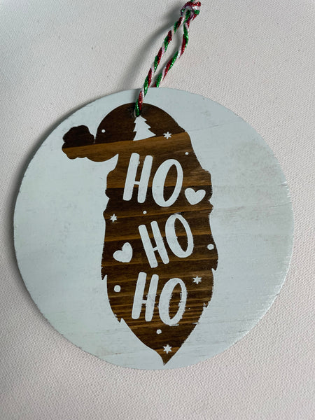 5"Round Wood Christmas Ornaments" Western S Chicks & Ts